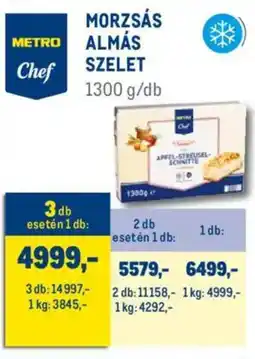 Metro Metro Chef morzsás almás szelet ajánlat