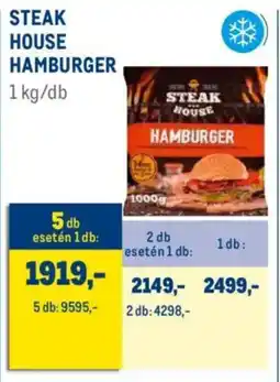 Metro Steak House hamburger ajánlat