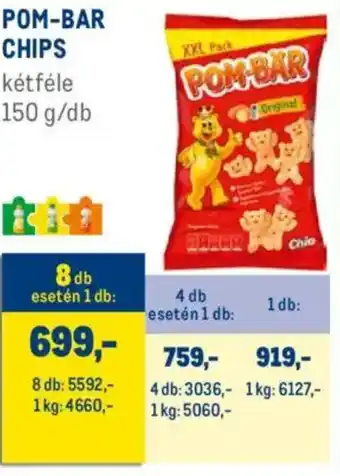 Metro Pom-Bar chips ajánlat