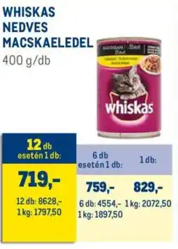 Metro Whiskas nedves macskaeledel ajánlat