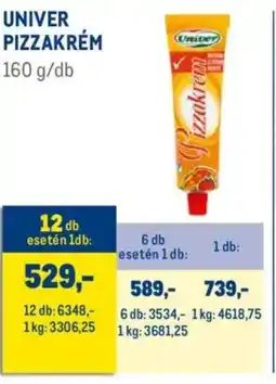 Metro Univer pizzakrém ajánlat