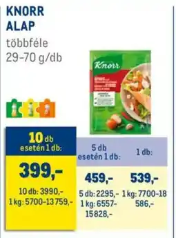 Metro Knorr alap ajánlat