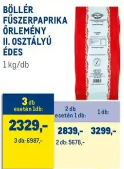 Metro Böllér fűszerpaprika őrlemény II. osztályú édes ajánlat