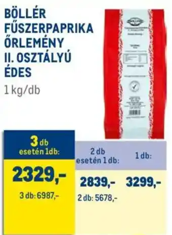 Metro Böllér fűszerpaprika őrlemény II. osztályú édes ajánlat