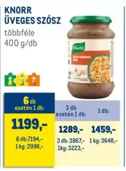 Metro Knorr üveges szósz ajánlat
