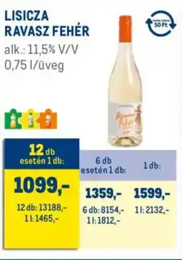 Metro Lisicza Ravasz fehér ajánlat