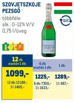 Metro Szovjetszkoje pezsgő ajánlat