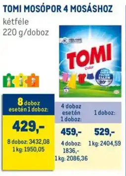 Metro Tomi mosópor 4 mosáshoz ajánlat