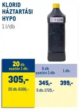 Metro Klorid háztartási hypo ajánlat
