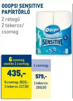 Metro Ooops! Sensitive papírtörlő ajánlat