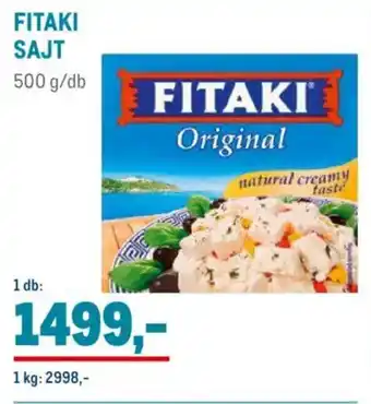 Metro Fitaki sajt ajánlat
