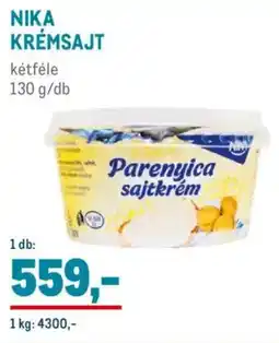 Metro Nika krémsajt ajánlat