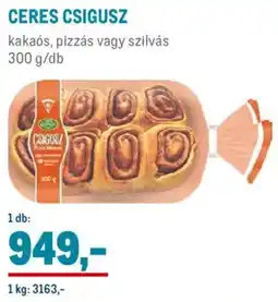 Metro Ceres csigusz ajánlat