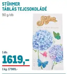 Metro Stühmer táblás tejcsokoládé ajánlat