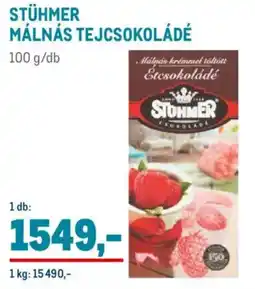Metro Stühmer málnás tejcsokoládé ajánlat