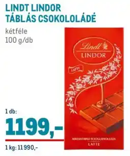 Metro Lindt Lindor táblás csokololádé ajánlat