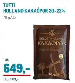Metro Tutti Holland kakaópor ajánlat