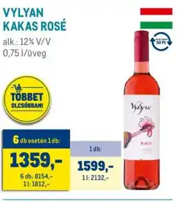 Metro Vylyan kakas rosé ajánlat