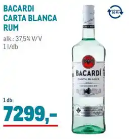 Metro Bacardi Carta Blanca rum ajánlat