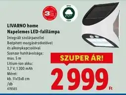 Lidl LIVARNO HOME Napelemes LED-falilámpa ajánlat