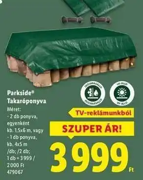 Lidl PARKSIDE Takaróponyva ajánlat