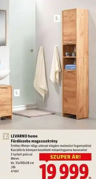 Lidl LIVARNO HOME Fürdőszoba magasszekrény ajánlat