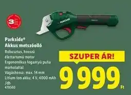 Lidl PARKSIDE Akkus metszőolló ajánlat