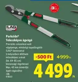 Lidl PARKSIDE Teleszkópos ágvágó ajánlat