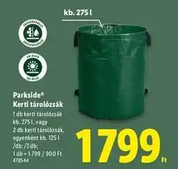 Lidl Parkside Kerti tárolószák ajánlat