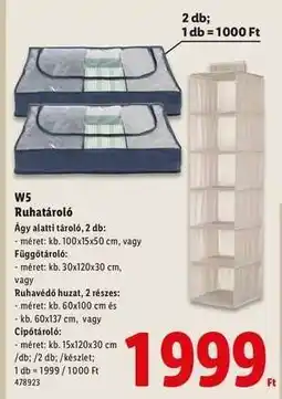 Lidl W5 Ruhatáróló ajánlat