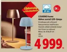 Lidl LIVARNO home Akkus asztali LED-lámpa ajánlat