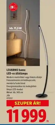 Lidl LIVARNO HOME LED-es állólámpa ajánlat