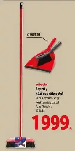 Lidl Vileda Seprű/kézi seprűkészlet ajánlat
