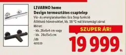 Lidl LIVARNO HOME Design termosztátos csaptelep ajánlat