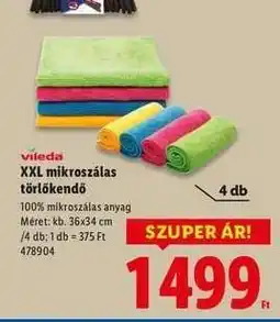 Lidl Vileda XXL mikroszálas törlőkendő ajánlat