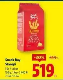 Lidl SNACK DAY Stangli ajánlat