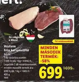 Lidl Húsfarm Friss kacsamellfilé ajánlat