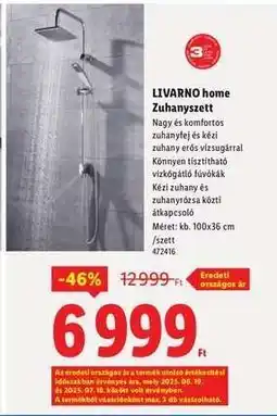 Lidl LIVARNO HOME Zuhanyszett ajánlat