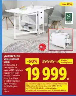 Lidl LIVARNO home Összecsukható asztal ajánlat