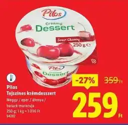 Lidl PILOS Tejszínes krémdesszert ajánlat