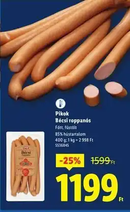 Lidl PIKOK Bécsi roppanós ajánlat