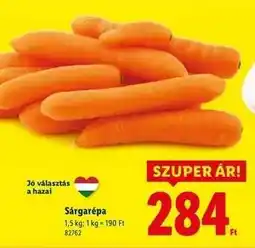 Lidl Sárgarépa ajánlat
