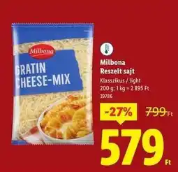 Lidl MILBONA Reszelt sajt ajánlat