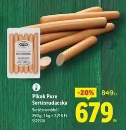Lidl PIKOK PURE Sertésrudacska ajánlat