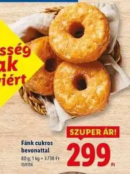 Lidl Fánk cukros bevonattal ajánlat