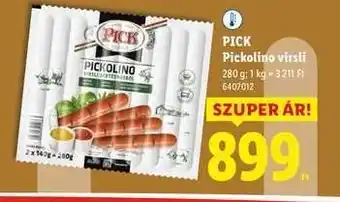 Lidl PICK Pickolino virsli ajánlat