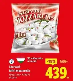 Lidl SZARVASI Mini mozzarella ajánlat