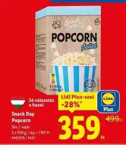 Lidl Snack Day Popcorn ajánlat