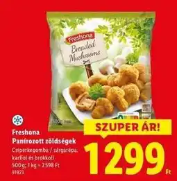 Lidl FRESHONA Panírozott zöldségek ajánlat