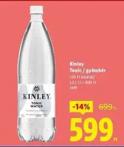 Lidl KINLEY Tonic / gyömbér ajánlat